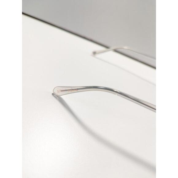 Betsey Johnson White Square Sunglasses Flamingo Accent Logo Designer - Picture 5 of 9